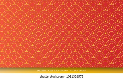 Chinese traditional oriental ornament background. Japanese wave background.