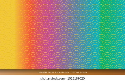 Chinese traditional oriental ornament background. Japanese wave background.