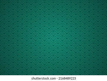 Chinese Traditional Oriental Ornament Background, Green Clouds Pattern Background.