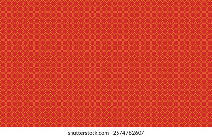 Chinese traditional oriental ornament red background with golden lines forming diamonds