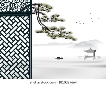 Chinese traditional painting of south landscape
