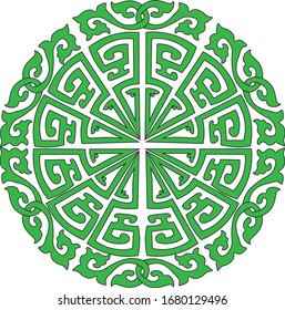 Chinese traditional round jade pattern.