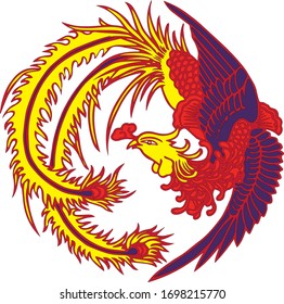 Traditionelles chinesisches Rundphönixmuster