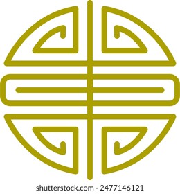 Chinese traditional sign vector image or clipart