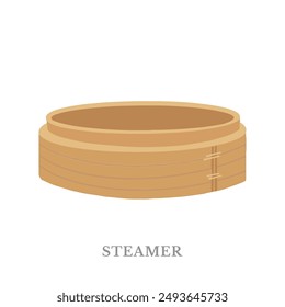 Chinese traditional steamer illustration icon