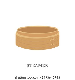 Chinese traditional steamer illustration icon