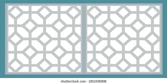 Chinese traditional style door and window pattern