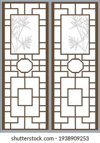 Chinese traditional style window pattern