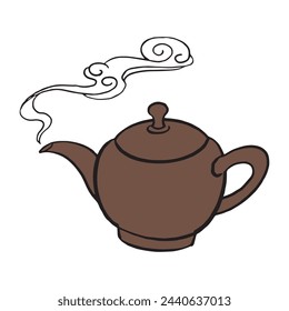 Chinese traditional tea tasting illustration vector