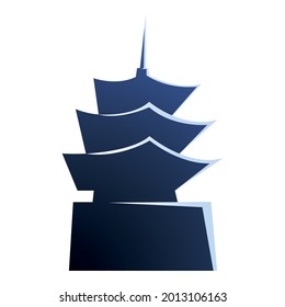 chinese traditional temple pagoda icon