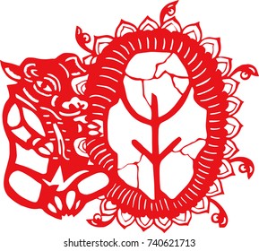 Chinese traditional Chinese zodiac pattern