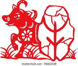 Chinese traditional Chinese zodiac pattern
