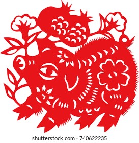 Chinese traditional Chinese zodiac pattern