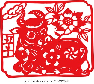 Chinese traditional Chinese zodiac pattern