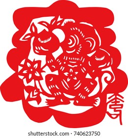 Chinese traditional Chinese zodiac pattern