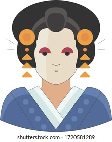 chinese traditionnel women vector illustration