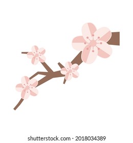 chinese tree branch with flowers