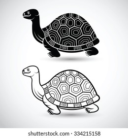 chinese turtle art on white background,vector illustration