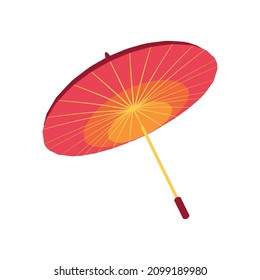 chinese umbrella traditional icon flat