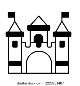 Icono del vector de villa chino totalmente editable


