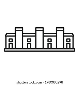 Chinese wall icon. Outline Chinese wall vector icon for web design isolated on white background