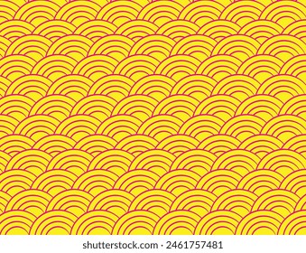 chinese wave seamless pattern background