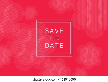 Chinese wedding template with red background/save the date /Japanese textile pattern.