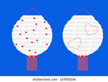 Chinese white lantern, heats
