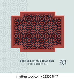Chinese window tracery cross frame 88 round flower
Chinese style window tracery cross frame round flower pattern lattice.
