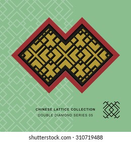 Chinese window tracery lattice double diamond frame series 05 cross check
Chinese style window tracery double diamond frame cross check pattern lattice.
