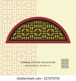 Chinese window tracery semicircle frame 57 geometry line
Chinese style window tracery semicircle frame geometry line pattern lattice.
