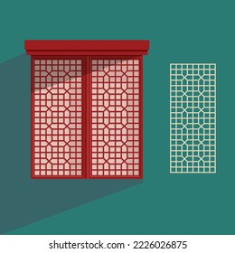 Chinese window vector illustration patterns 8