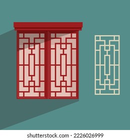 Chinese window vector illustration patterns 5