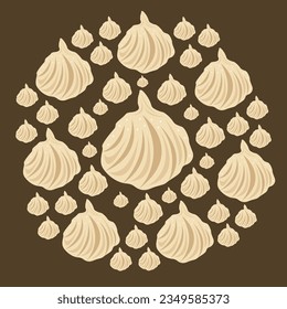 Ilustración vectorial plana de wonton china. Ilustración vectorial de dibujos animados chinos tradicionales para diseño gráfico y elemento decorativo