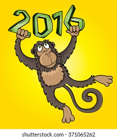 Chinese year 2016 and the Monkey design vector illustration