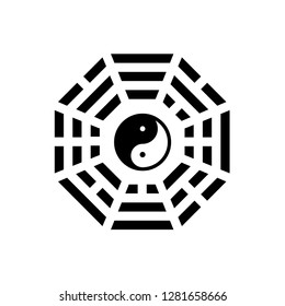 chinese, yin yang icon vector template