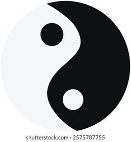 Chinese Yin Yang Symbol Hand Drawn Vector Illustration