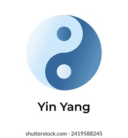 A chinese yin yang symbol vector design isolated on white background