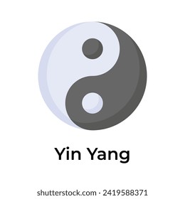 A chinese yin yang symbol vector design isolated on white background