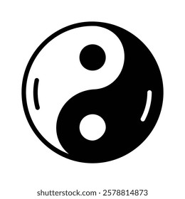 A chinese yin yang symbol vector design isolated on white background