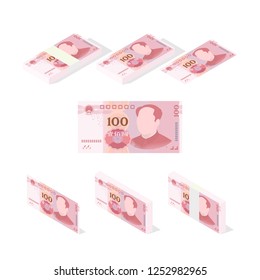 Chinese Yuan Banknote Vector Illustration