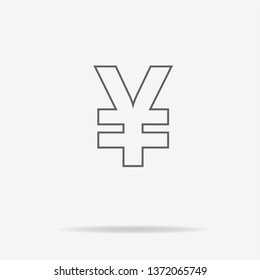 Chinese yuan icon. Vector concept illustration for design.