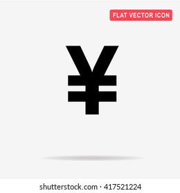 Chinese yuan icon. Vector concept illustration for design.