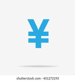 Chinese yuan icon. Vector concept illustration for design.