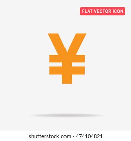Chinese yuan icon. Vector concept illustration for design.
