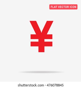 Chinese yuan icon. Vector concept illustration for design.