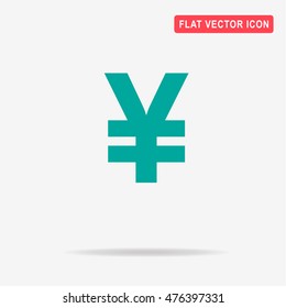 Chinese yuan icon. Vector concept illustration for design.