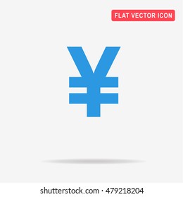 Chinese yuan icon. Vector concept illustration for design.