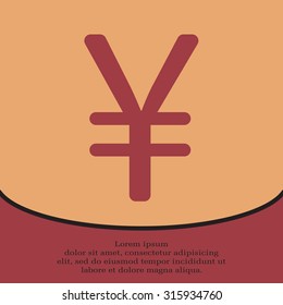 Chinese yuan icon. Vector illustration.