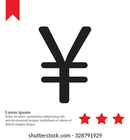 Chinese yuan icon. Vector illustration.
